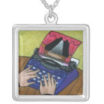 Playwright Silver Plated Necklace at Zazzle