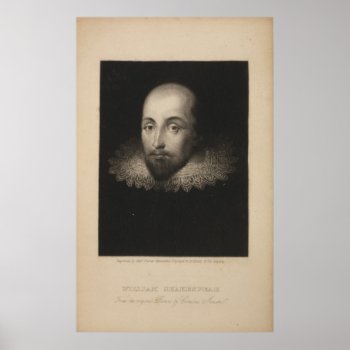 Playwright William Shakespeare By Cornelius Jansen Poster by allphotos at Zazzle