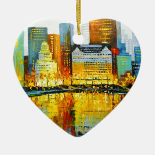 Plaza Central Park Hotel in New York Ceramic Ornament