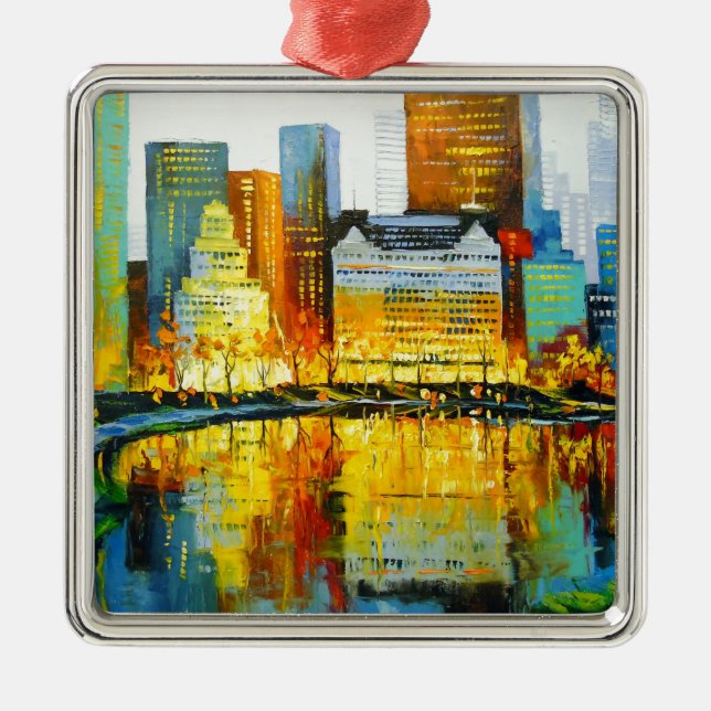 Plaza Central Park Hotel in New York Metal Ornament (Front)