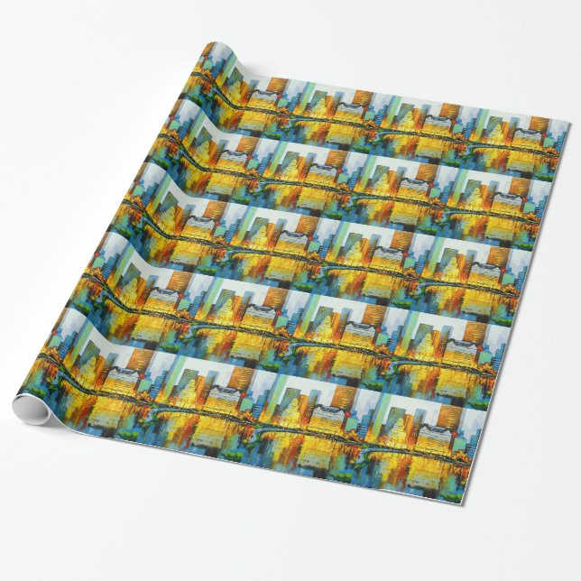 Plaza Central Park Hotel in New York Wrapping Paper (Unrolled)