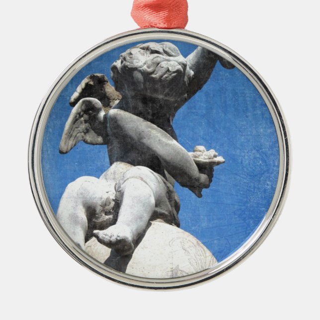 Plaza Cherub Metal Ornament (Front)