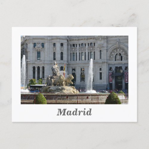 Plaza de Cibeles Madrid Postcard