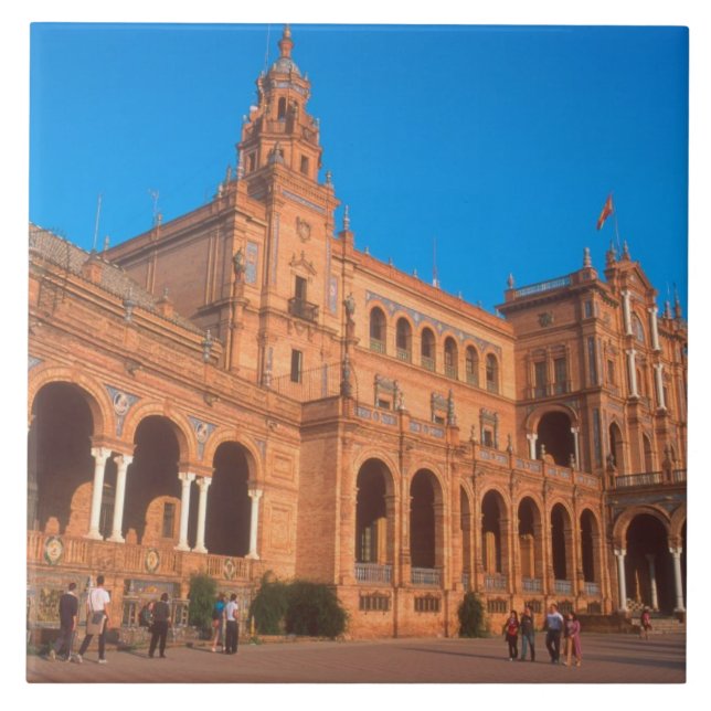 Plaza de Espana in Seville, Spain. Ceramic Tile (Front)