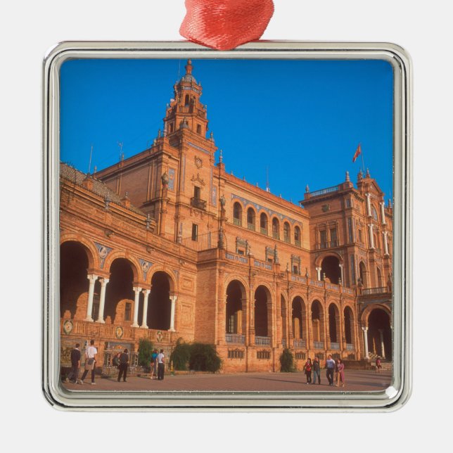 Plaza de Espana in Seville, Spain. Metal Ornament (Front)