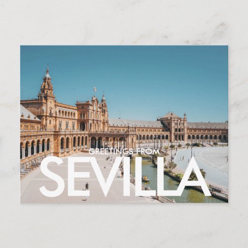 Plaza de Espaa Sevilla Spain Postcard