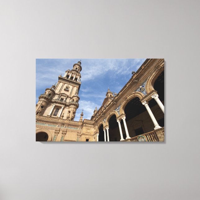 Plaza de Espana, Seville, Andalusia, Spain Canvas Print (Front)