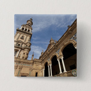 Plaza de Espana, Seville, Andalusia, Spain Pinback Button