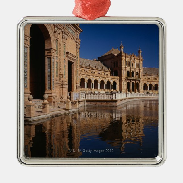 Plaza de Espana, Seville, Spain Metal Ornament (Front)