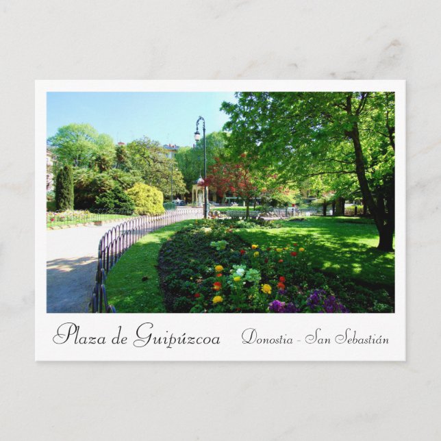Plaza de Guipúzcoa en Donostia -San Sebastián Postcard (Front)