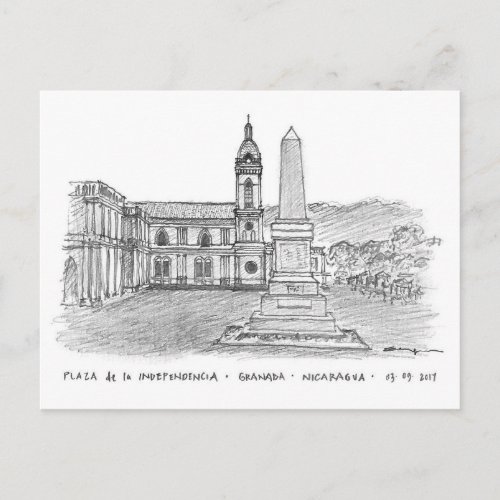 Plaza de la Independencia Granada Nicaragua Postcard