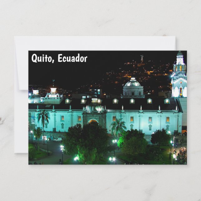 Plaza de la Independencia, Quito, Ecuador card (Front)