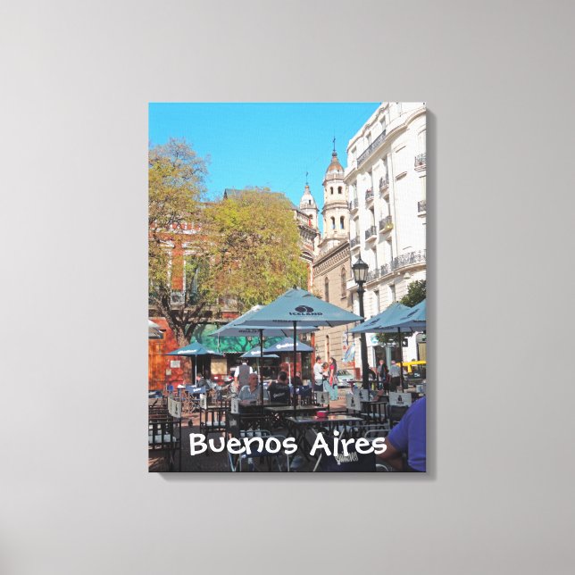 Plaza Dorrego in the Afternoon Canvas Print (Front)