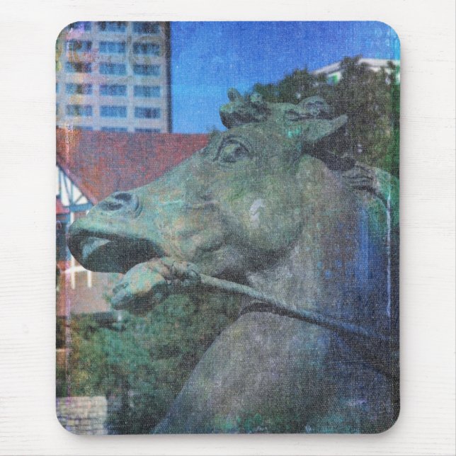 Plaza Horse Fountain Details Mouse Pad (Front)