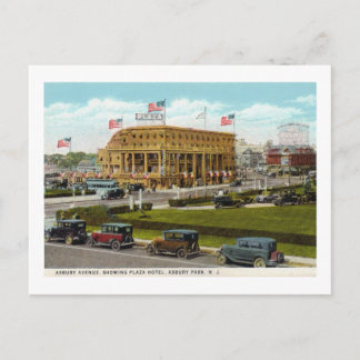 Plaza Hotel, Asbury Park, New Jersey Vintage Postcard