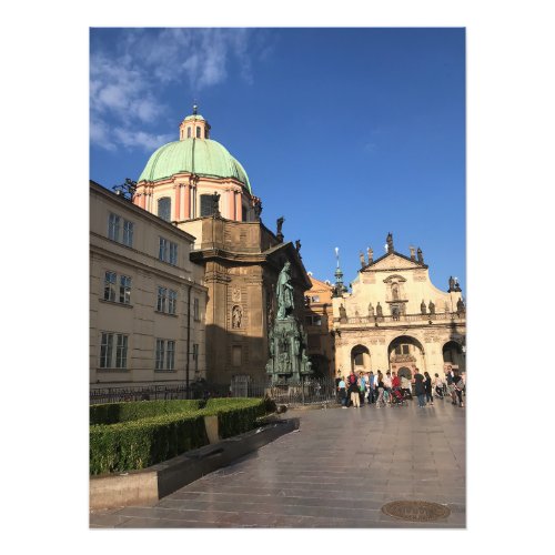 Plaza in Prague Czech Republic Photo Print