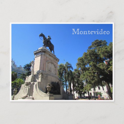 plaza libertad montevideo postcard