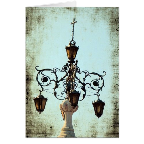 Plaza Light Music Notes Grunge All Occasion Blank