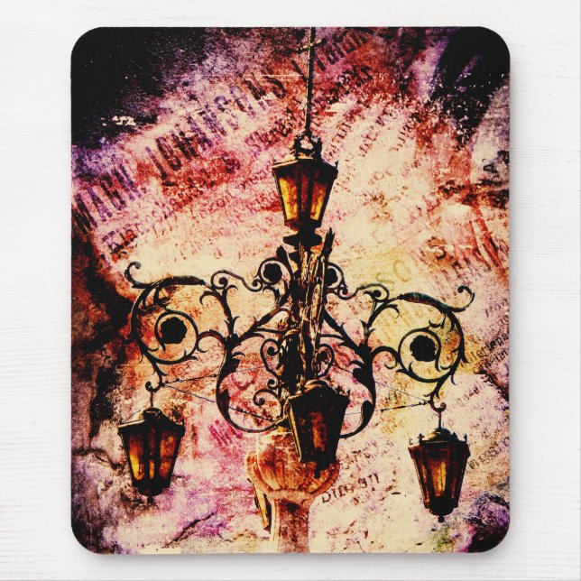 Plaza Light Pink Grunge Mouse Pad (Front)