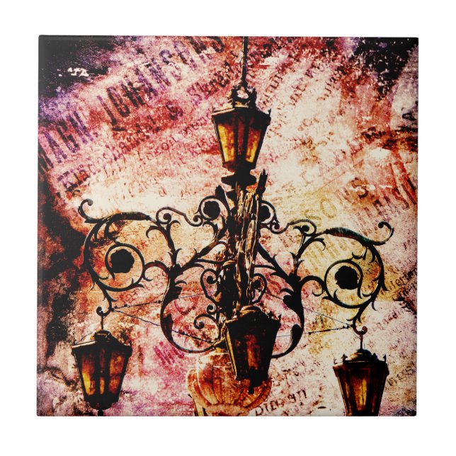 Plaza Light Pink Grunge Tile (Front)