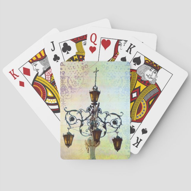 Plaza Light With Pastel Background Poker Cards (Back)