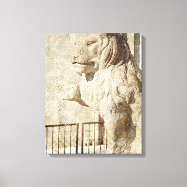 Plaza Lion Canvas Print (Front)