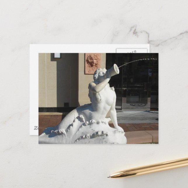 Plaza Mermaid Postcard (Front/Back In Situ)