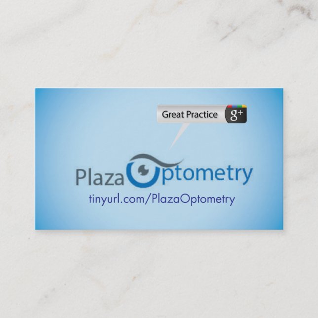 Plaza Optometry Business Card (Front)