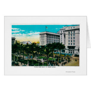 Plaza Park and U.S. Grant HotelSan Diego, CA Cards
