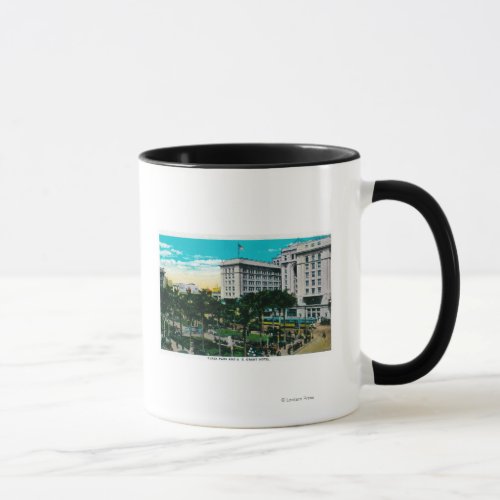 Plaza Park and US Grant HotelSan Diego CA Mug