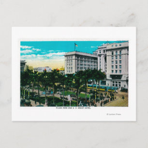 Plaza Park and U.S. Grant HotelSan Diego, CA Postcard
