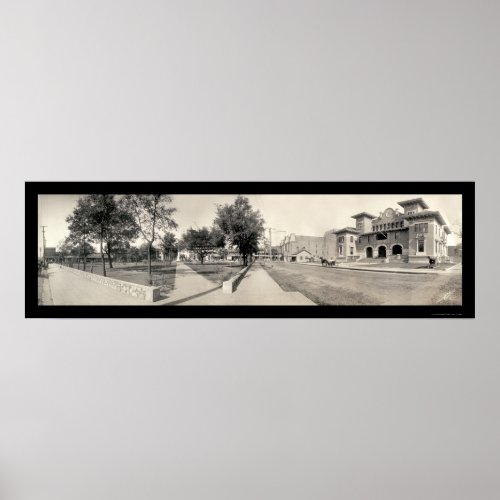 Plaza Pensacola FL Photo 1909 Poster