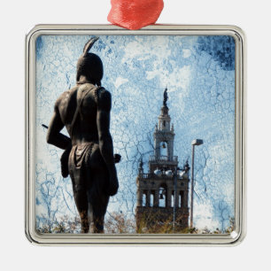 Plaza View Metal Ornament