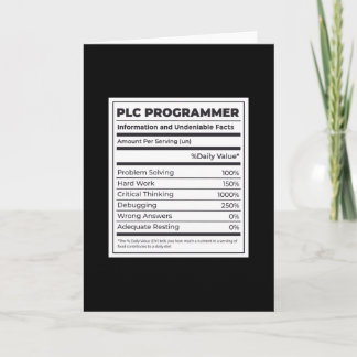 PLC Programmer Funny Programming Facts Card