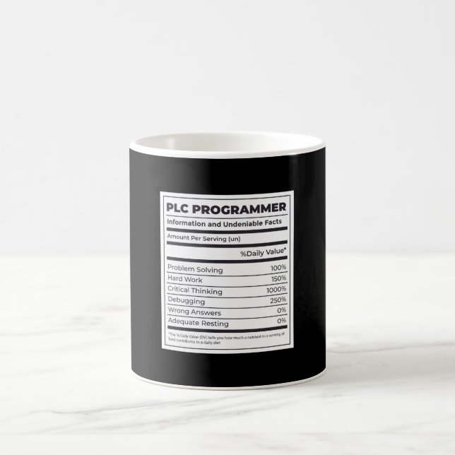 PLC Programmer Funny Programming Facts Coffee Mug (Center)