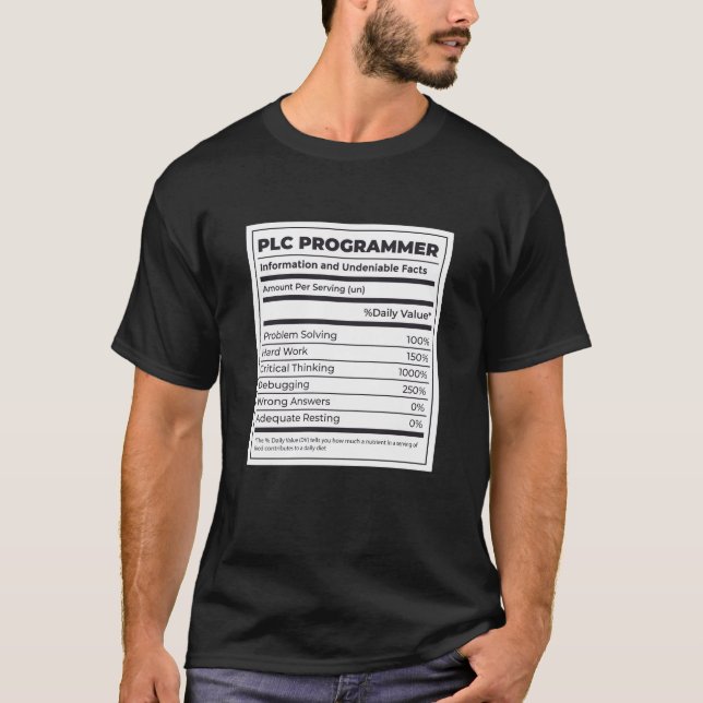 PLC Programmer Funny Programming Facts T-Shirt (Front)