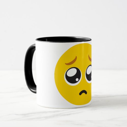 Pleading Face Emoji Coffee Mug