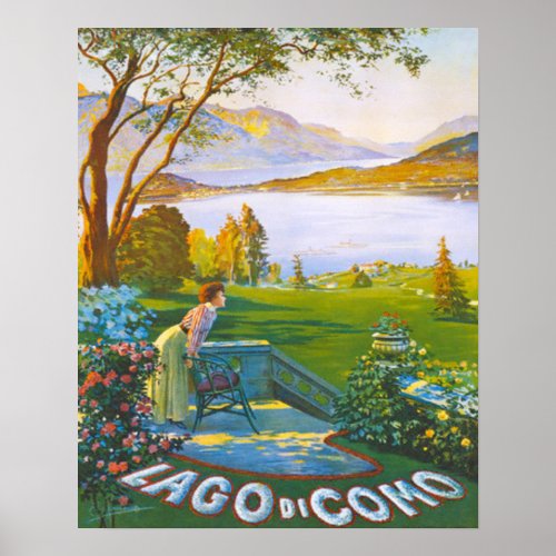 Pleasant Lake Como Italy Poster