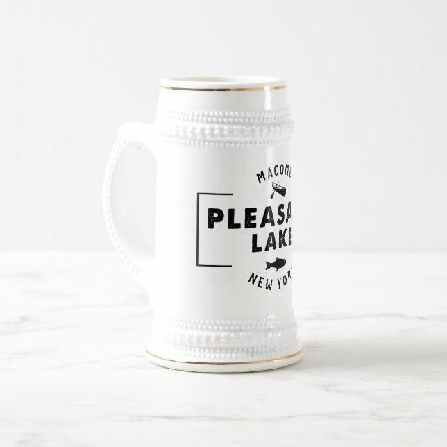Pleasant Lake White / Gold Stein (Front Left)