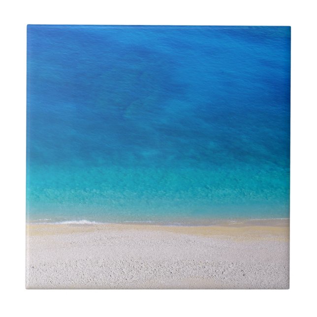 Pleasant Mediterranean Beach Ceramic Tile (Front)