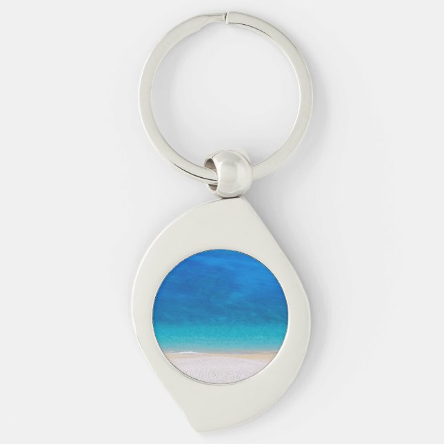 Pleasant Mediterranean Beach Keychain (Front)