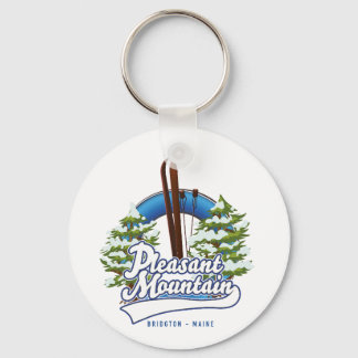 Pleasant Mountain Ski Bridgton logo. Keychain