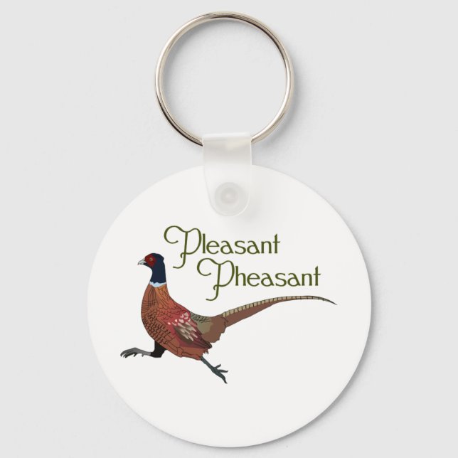 Pleasant Pheasant Keychain (Front)