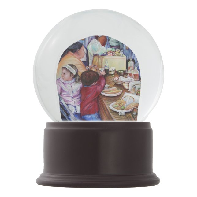 Pleasant Picnic, Mexico Snow Globe (Front)