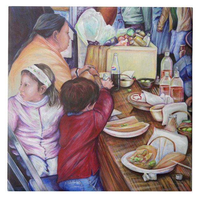 Pleasant Picnic, Mexico Tile (Front)