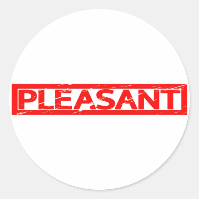 Pleasant Stamp Classic Round Sticker (Front)