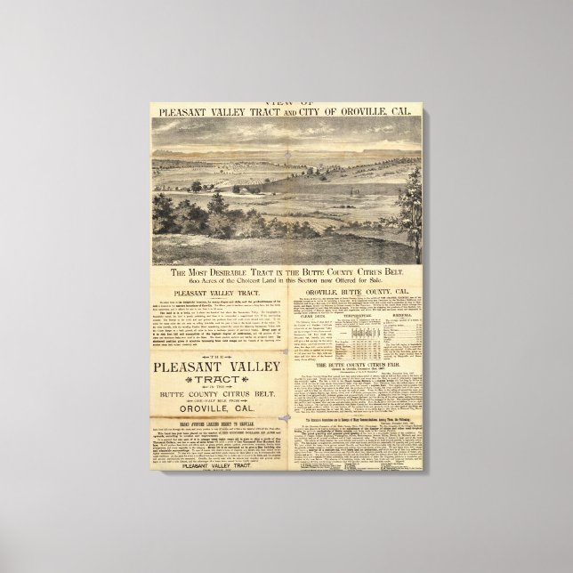 Pleasant Valley, California Canvas Print (Front)