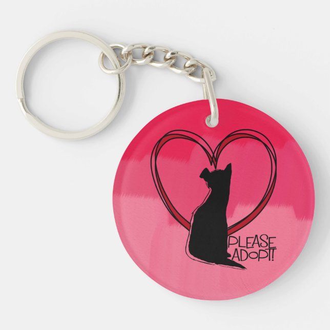Please Adopt Don't Shop Pets Keychain (Front)