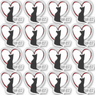 Please Adopt Don't Shop! White or Clear Sticker