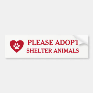 "Please Adopt Shelter Animals" Bumper Sticker